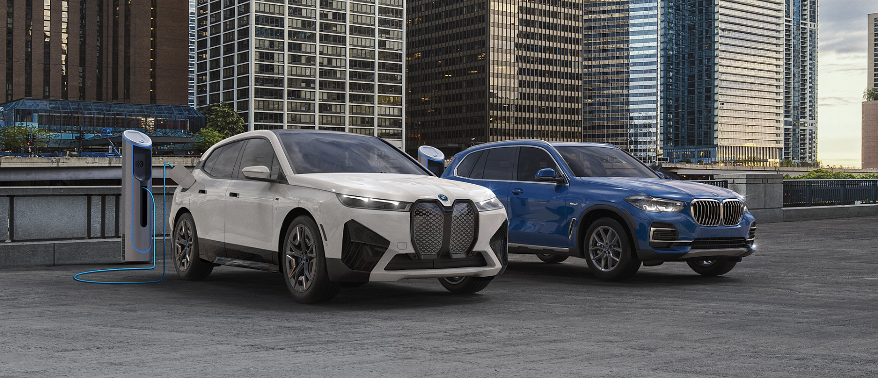 BMW Plug-In Hybrid and Fully Electric Models BMW iX and BMW X5 plug-in hybrid representing BMW electrified powertrain choices