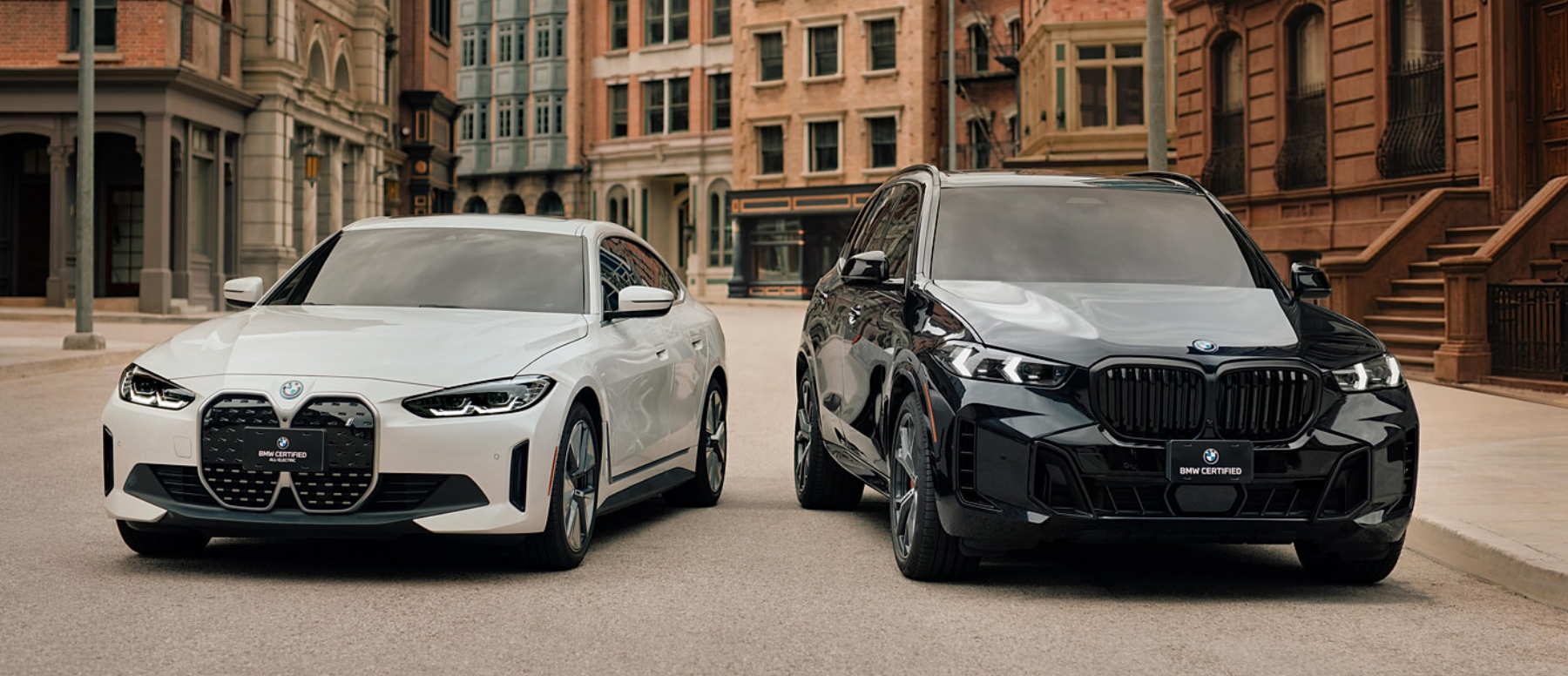 BMW Certified Vehicle Buying Guide BMW i4 and BMW X5 representing BMW Certified vehicle options