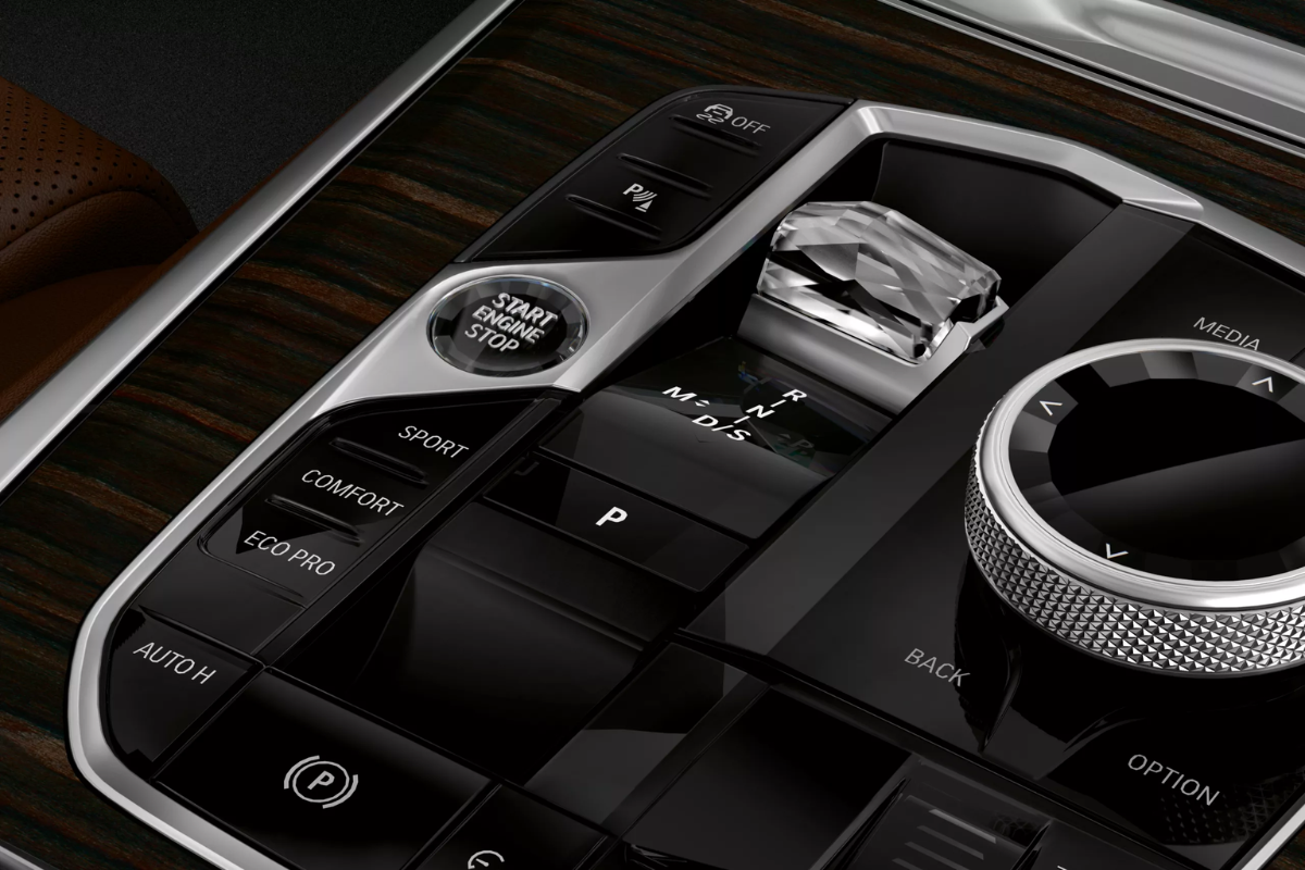 Center console and controls inside 2026 BMW X5