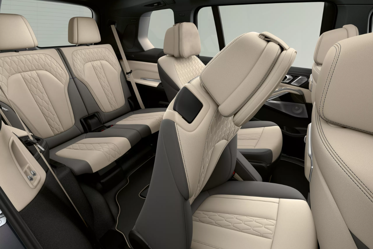 2027 BMW X7 Third-Row Seats Third-row passenger seating inside 2027 BMW X7