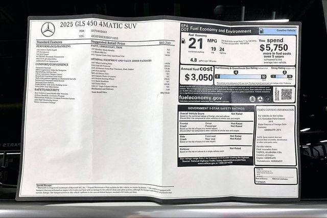 2025 Mercedes-Benz GLS GLS 450 4MATIC®