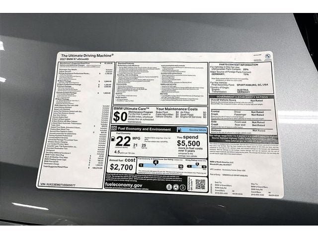 2027 BMW X7 xDrive40i