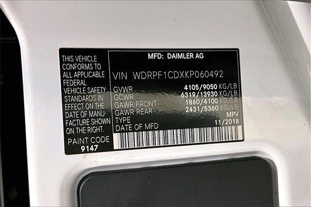 2019 Freightliner Sprinter 2500 High Roof