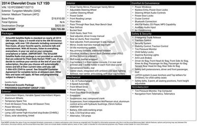 2014 Chevrolet Cruze 1LT