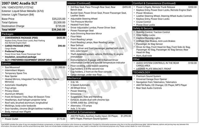 2007 GMC Acadia SLT-1 8 Passenger