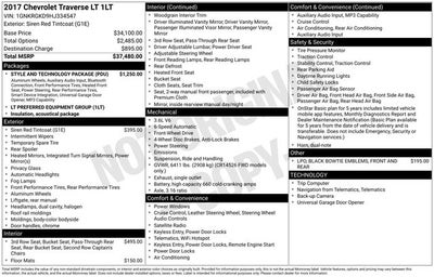 2017 Chevrolet Traverse LT 1LT