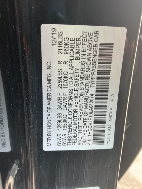 2020 Honda Accord LX