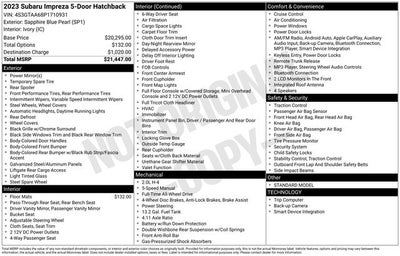 2023 Subaru Impreza Base