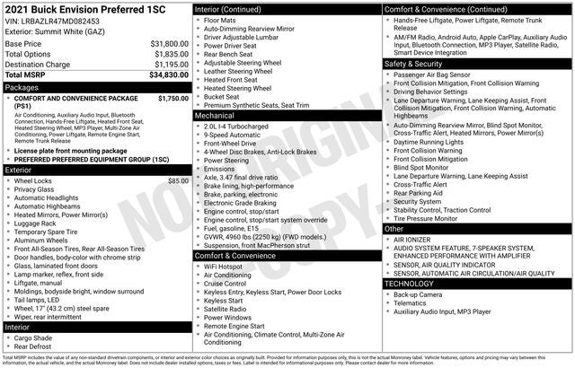 2021 Buick Envision Preferred