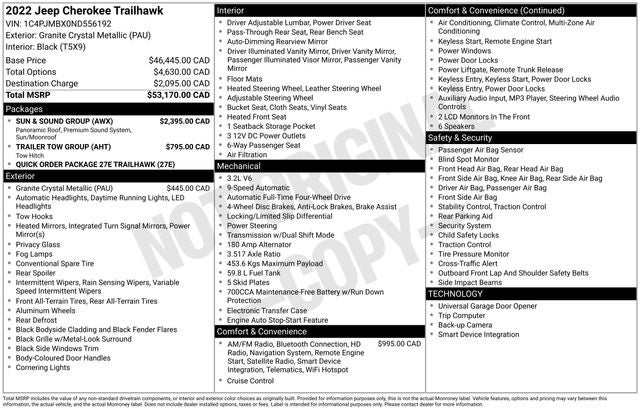 2022 Jeep Cherokee Trailhawk