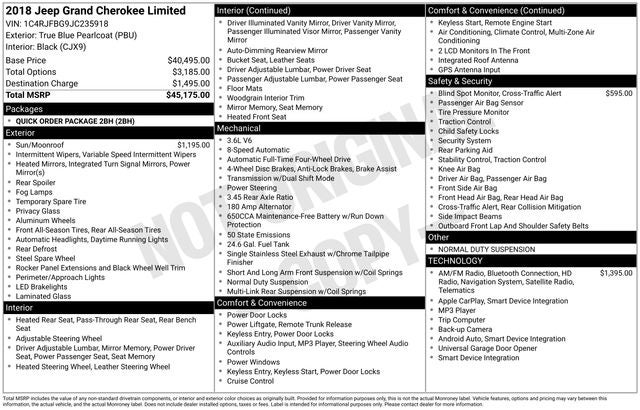 2018 Jeep Grand Cherokee Limited