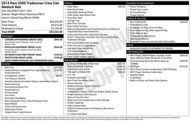 2014 RAM 2500 Tradesman