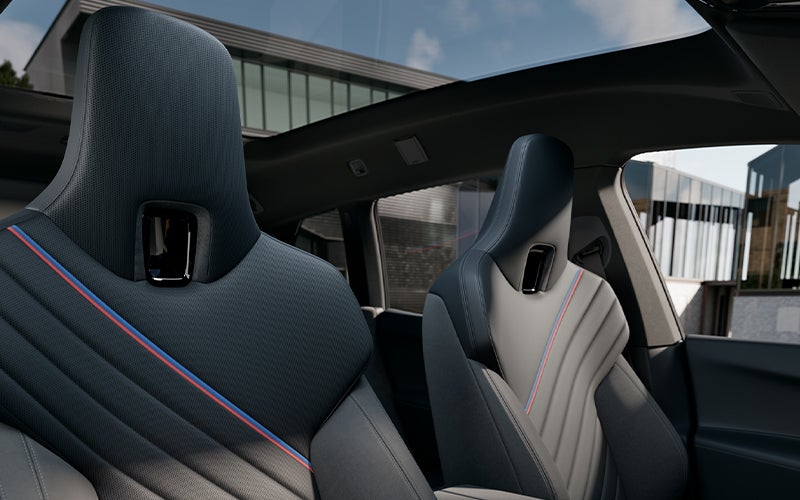 Interior seats and upholstery of the BMW iX M70. | BMW of Grand Blanc in Grand Blanc MI