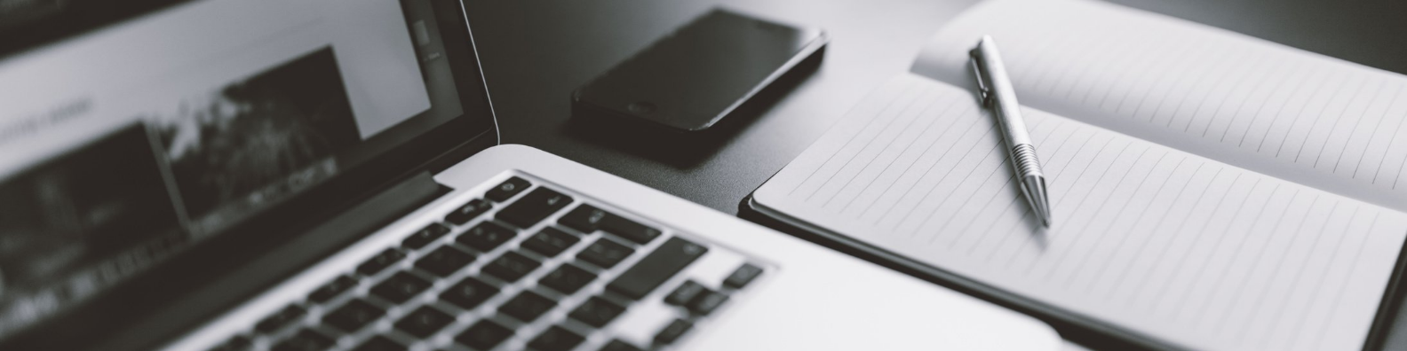 Finance laptop and desk